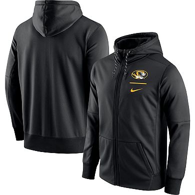 Men's Nike Black Missouri Tigers Logo Stack Performance Full-Zip Hoodie
