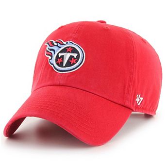 Men's '47 Red Tennessee Titans Clean Up Alternate Adjustable Hat