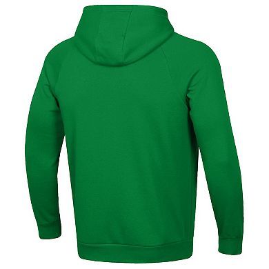 Men's Under Armour Green Notre Dame Fighting Irish Primary School Logo All Day Raglan Pullover Hoodie