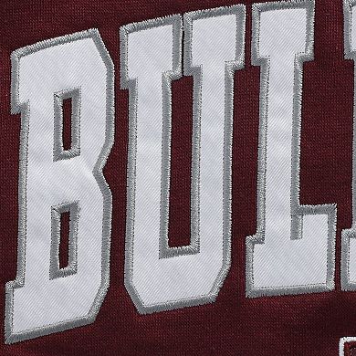 Men's Colosseum Maroon Mississippi State Bulldogs Arch & Logo Tackle Twill Pullover Sweatshirt