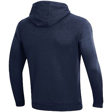 Men's Under Armour Navy Notre Dame Fighting Irish Primary School Logo All Day Raglan Pullover Hoodie