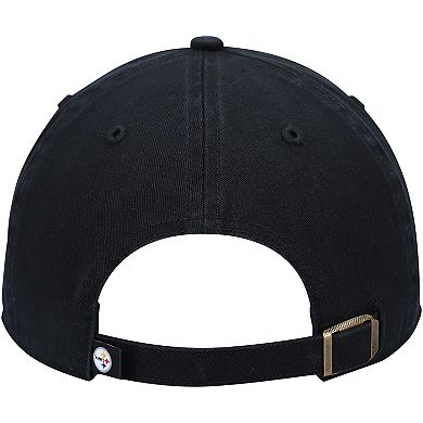 Men's '47 Black Pittsburgh Steelers Clean Up Alternate Adjustable Hat