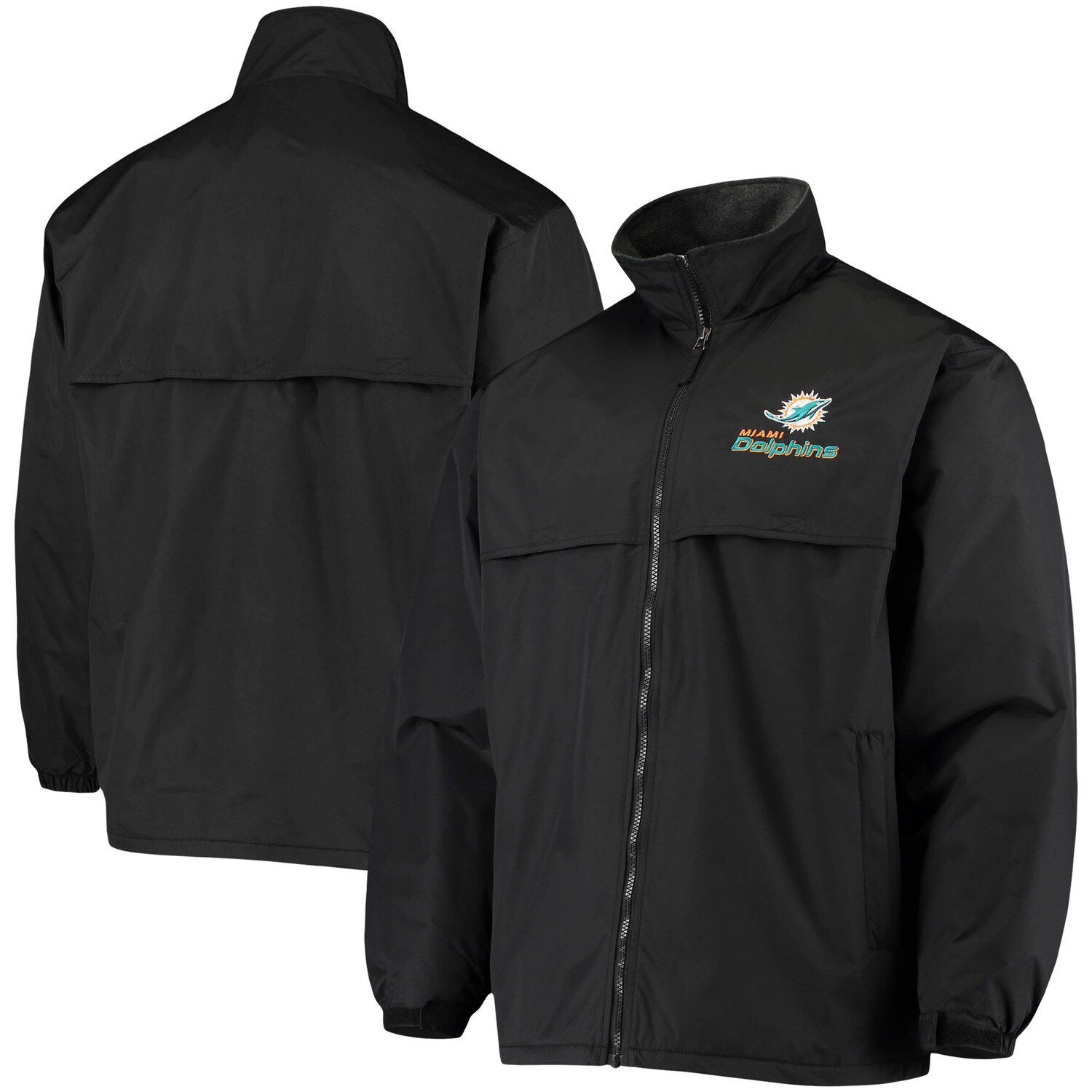 Men's Profile Aqua Miami Dolphins Big & Tall Fleece Quarter-Zip Jacket