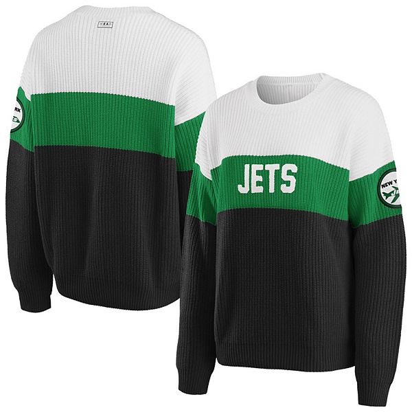 New York Jets WEAR by Erin Andrews Women's Domestic Pullover Sweatshirt -  White