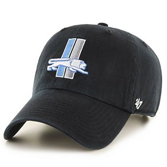 Men's '47 Black Detroit Lions Clean Up Legacy Adjustable Hat