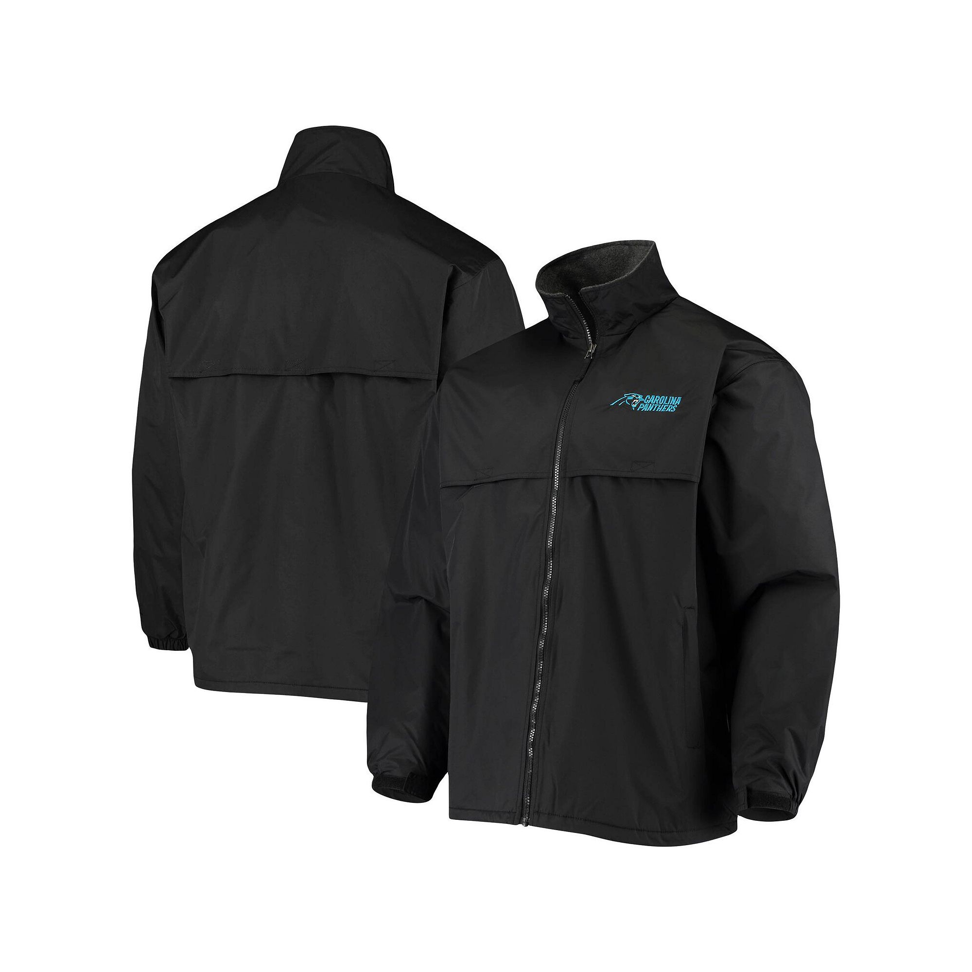 Mens Dunbrooke Black Carolina Panthers Triumph Fleece Full-Zip Jacket, Siz