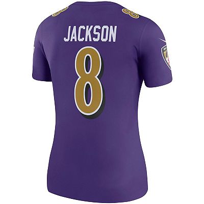 Women s Nike Lamar Jackson Purple Baltimore Ravens Color Rush Legend Player Jersey