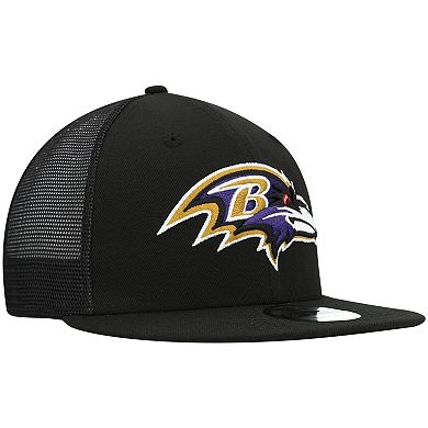 Men's New Era Black Baltimore Ravens Shade Trucker 9FIFTY Snapback Hat