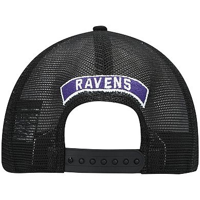 Men's New Era Black Baltimore Ravens Shade Trucker 9FIFTY Snapback Hat