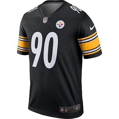 Men's Nike T.J. Watt Black Pittsburgh Steelers Team Legend Player Performance Top