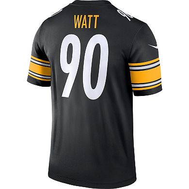 Men's Nike T.J. Watt Black Pittsburgh Steelers Team Legend Player Performance Top