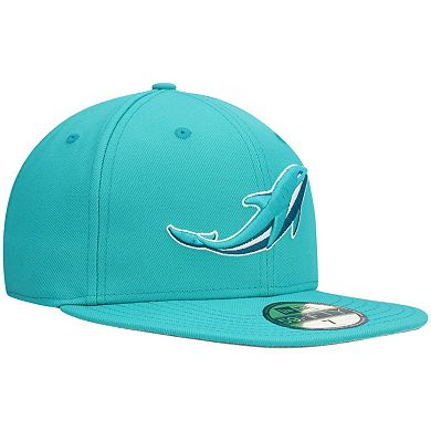 Men's New Era Aqua Miami Dolphins Omaha 59FIFTY Fitted Hat