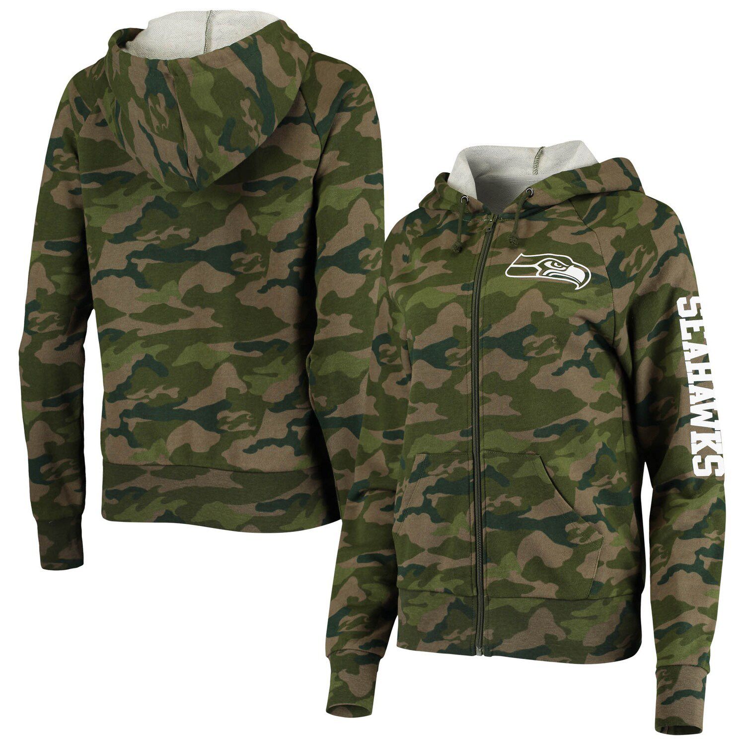 Men's THE GREAT PNW Blue Seattle Seahawks Camo Level Half-Zip