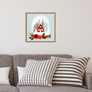 Amanti Art Snow Globe Village I Framed Canvas Wall Art