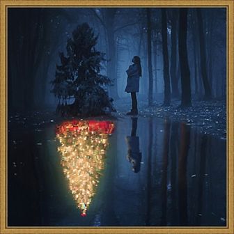 Amanti Art The Hope of Christmas Tree Framed Canvas Wall Art