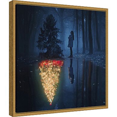 Amanti Art The Hope of Christmas Tree Framed Canvas Wall Art