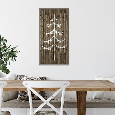 Amanti Art Wooded Whimsy III Tree Framed Canvas Wall Art