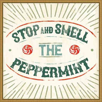 Amanti Art Holiday Likeness IX Peppermint Framed Canvas Wall Art