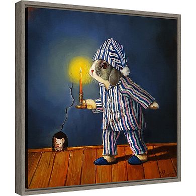 Amanti Art The Night Before Christmas Mouse Framed Canvas Wall Art