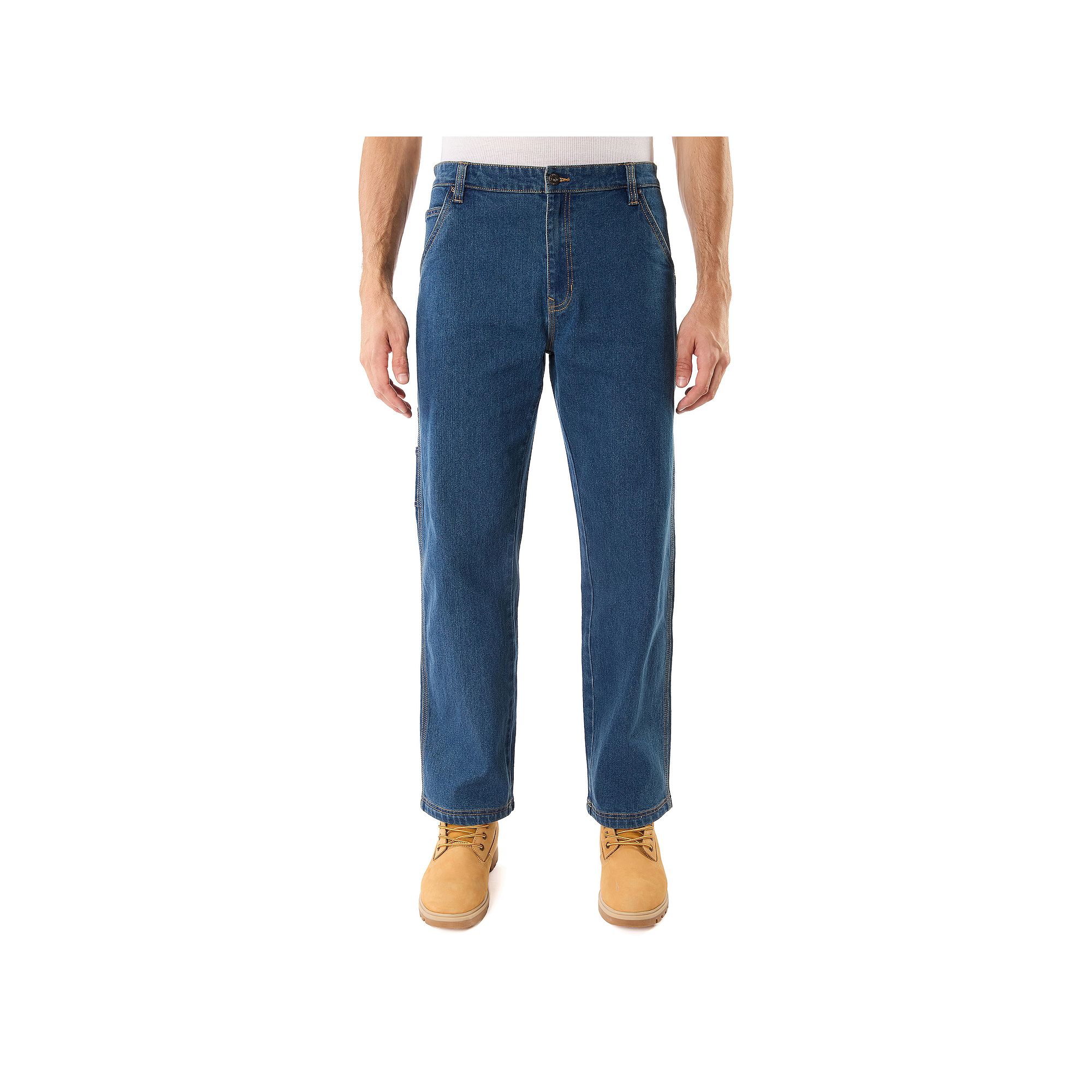Mens Smiths Workwear Stretch Carpenter Jeans, Size: 40X30, Light Vintage 