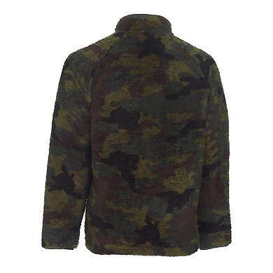 Men's Smith's Workwear Camo Butter-Sherpa Mesh-Lined Zip Jacket
