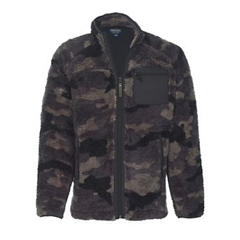 Men's Smith's Workwear Camo Butter-Sherpa Mesh-Lined Zip Jacket