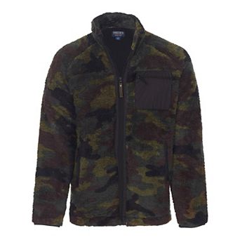 Men's Smith's Workwear Camo Butter-Sherpa Mesh-Lined Zip Jacket