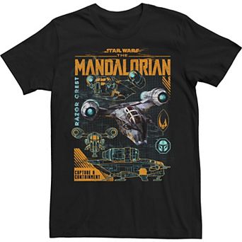 Men's Star Wars The Madolorian Razor Line Poster Tee
