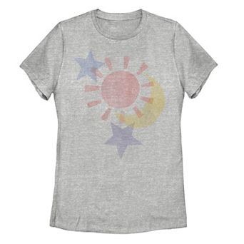 Juniors' Sun Moon Star Galactic Graphic Tee