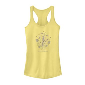 Juniors' Sun Moon Flowers Graphic Tank Top