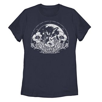 Juniors' Zodiac Moon Butterfly Graphic Tee