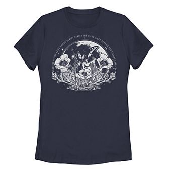 Juniors' Zodiac Moon Butterfly Graphic Tee