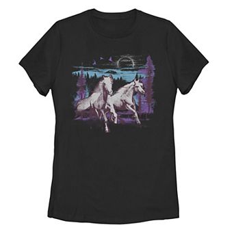 Juniors' Moon Run Horse Outdoor Graphic Tee