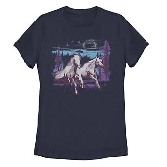 Juniors' Moon Run Horse Outdoor Graphic Tee