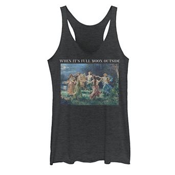 Juniors' Full Moon Meme Graphic Tank Top