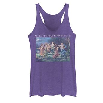 Juniors' Full Moon Meme Graphic Tank Top