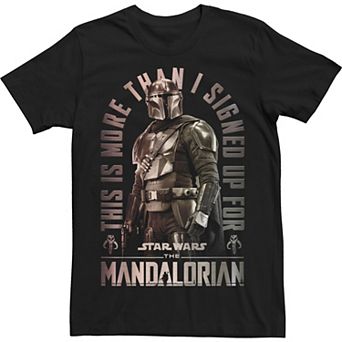 Men's Star Wars The Mandalorian Signed Up Poster Tee