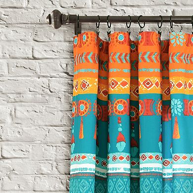 Lush Decor 2-pack Boho Watercolor Border Window Curtain Set