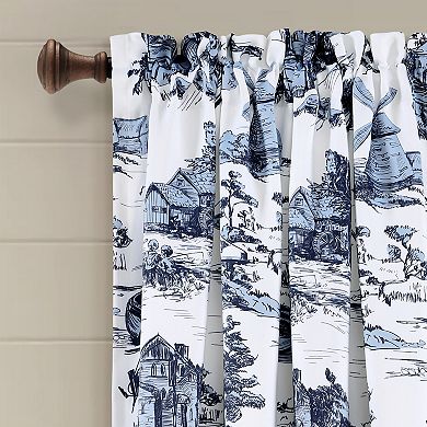 Lush Decor French Country Toile Room Darkening Window Curtain Set