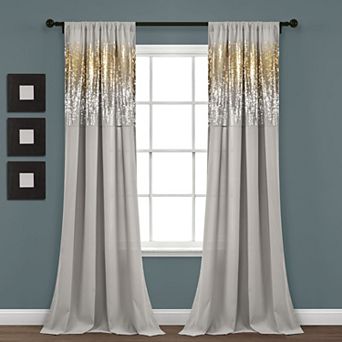 Lush Decor 2-pack Shimmer Sequins Window Curtain Set
