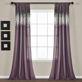 Lush Decor 2-pack Shimmer Sequins Window Curtain Set