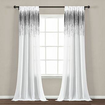 Lush Decor 2-pack Shimmer Sequins Window Curtain Set