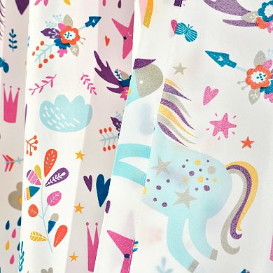 Lush Decor 2-pack Unicorn Heart Window Curtain Set