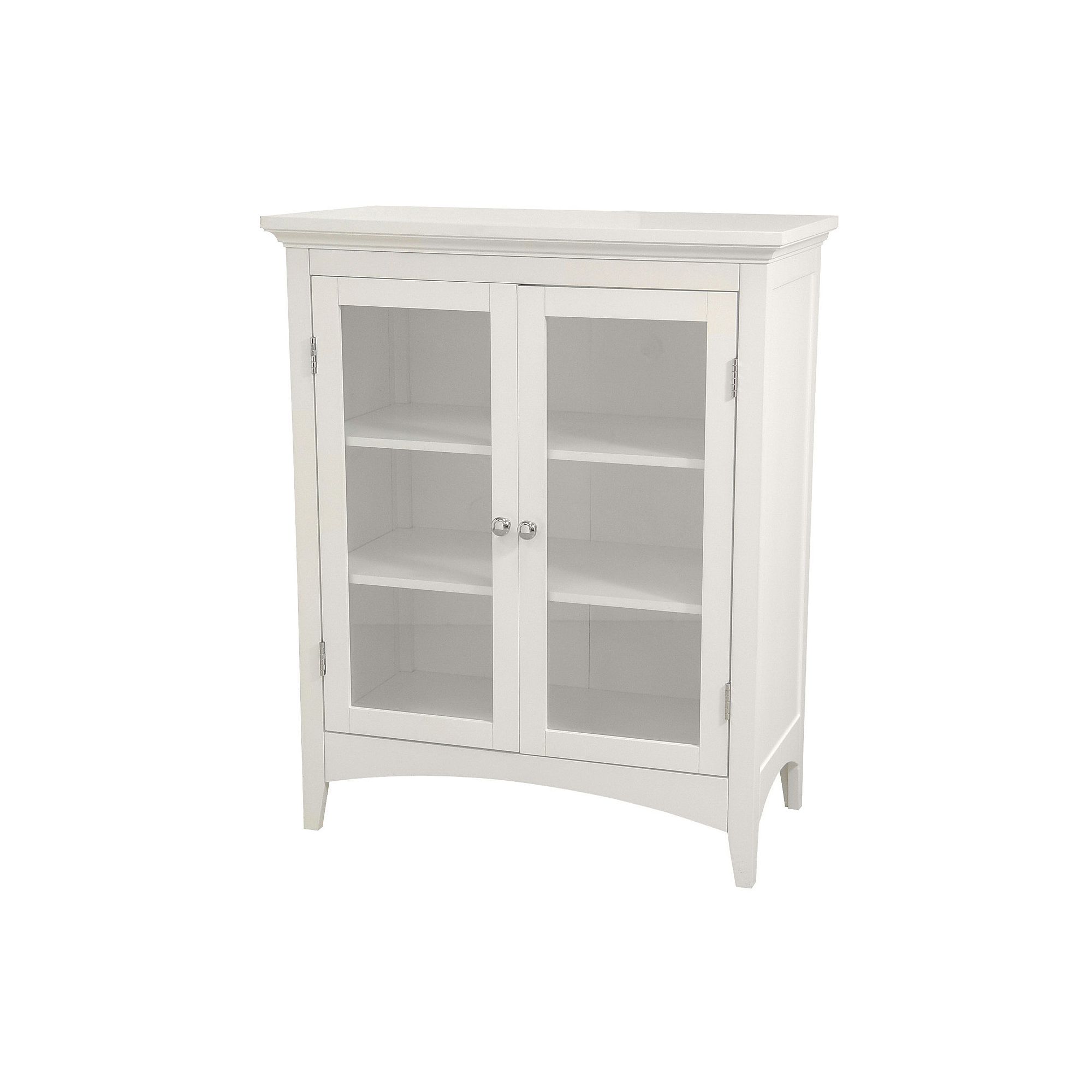 Elegant Home Fashions Mableton Double Floor Cabinet, White