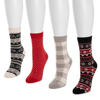 Women's MUK LUKS Holiday Boot Socks 2-Pack