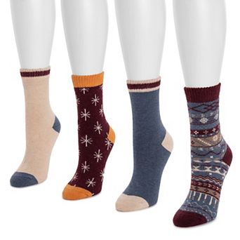 Women's MUK LUKS Holiday Boot Socks 2-Pack
