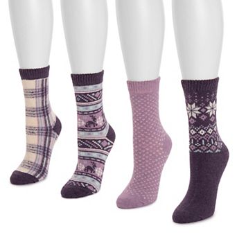 Women's MUK LUKS Holiday Boot Socks 2-Pack