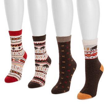 Women's MUK LUKS Holiday Boot Socks 2-Pack