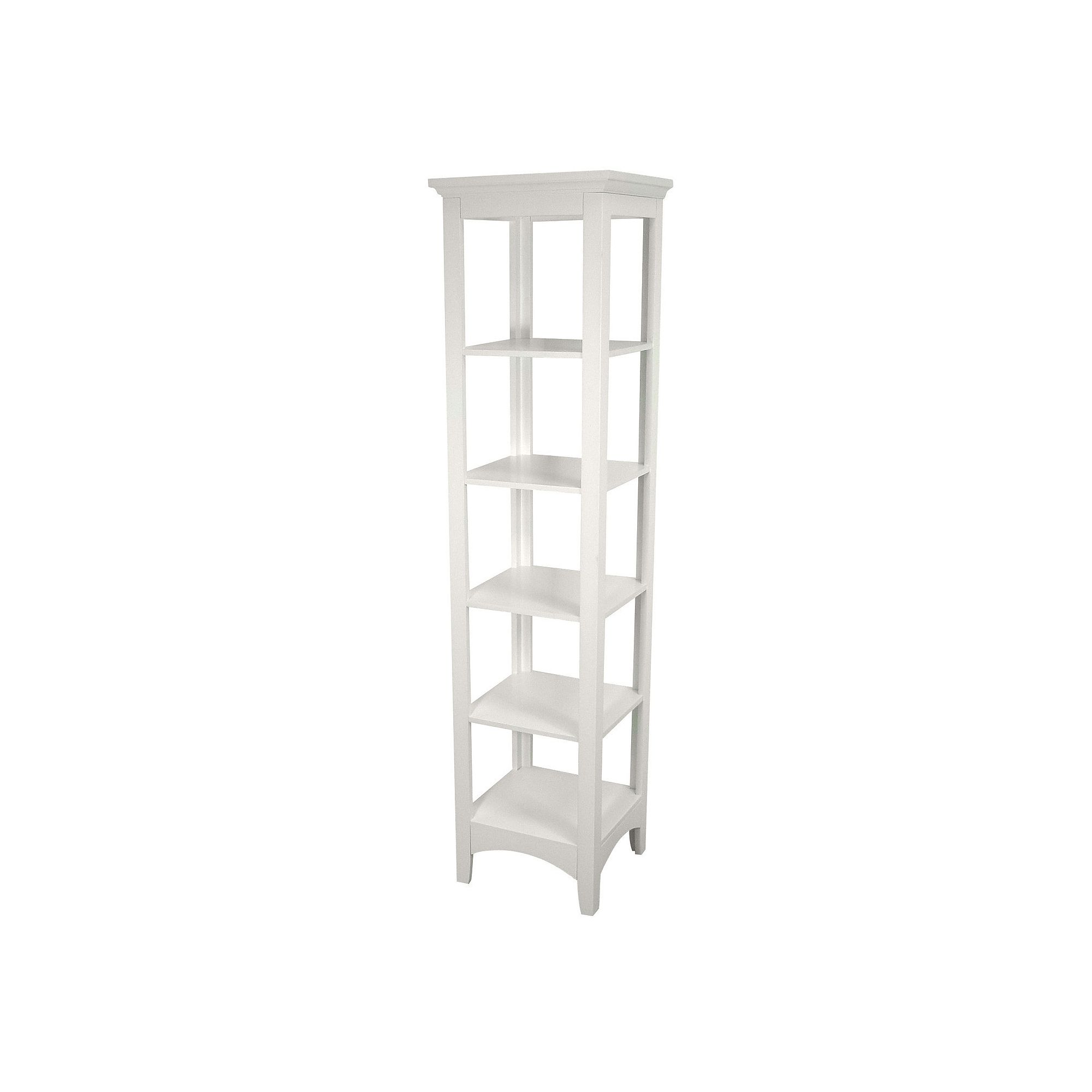 Elegant Home Fashions Mableton Linen Tower, White