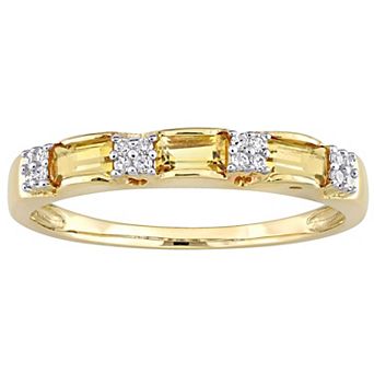 Stella Grace 10k Gold Citrine & Diamond Accent Eternity Ring